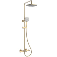 Душевая система Vincea Rondo VSFS-1R1BG 228 мм, со смесителем, золотой матовый