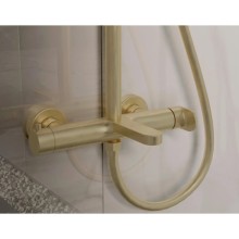 Душевая система Vincea Rondo VSFS-1R1BG 228 мм, со смесителем, золотой матовый