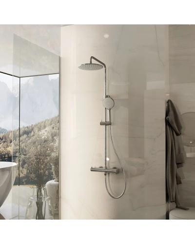 Душевая система Vincea Rondo VSFS-1R0CH 228 мм, со смесителем, хром