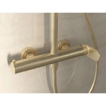 Душевая система Vincea Rondo VSFS-1R0BG 228 мм, со смесителем, золотой матовый