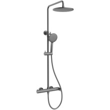 Душевая система Vincea Rondo VSFS-1R0GM 228 мм, со смесителем, вороненая сталь