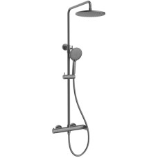 Душевая система Vincea Rondo VSFS-1R0GM 228 мм, со смесителем, вороненая сталь