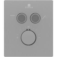 Душевой комплект Vincea Inspire VSFW-3I21MT5GM 250 мм, с термостатом, вороненая сталь