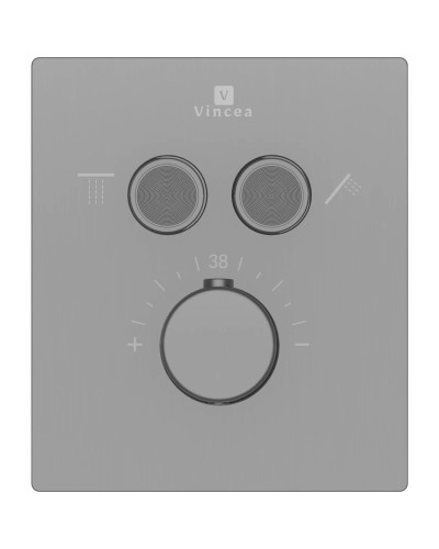 Душевой комплект Vincea Inspire VSFW-3I21MT5GM 250 мм, с термостатом, вороненая сталь