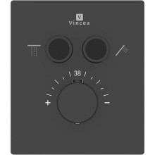 Душевой комплект Vincea Inspire VSFW-3I21MT5MB 250 мм, с термостатом, черный матовый
