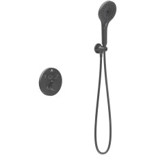 Душевой комплект Vincea Inspire VSFW-3I22MT5GM 250 мм, с термостатом, вороненая сталь