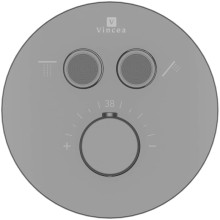 Душевой комплект Vincea Inspire VSFW-3I22MT5GM 250 мм, с термостатом, вороненая сталь