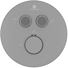 Душевой комплект Vincea Inspire VSFW-3I22MT5GM 250 мм, с термостатом, вороненая сталь