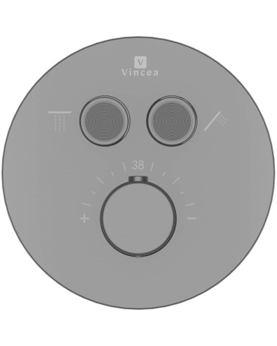 Душевой комплект Vincea Inspire VSFW-3I22MT5GM 250 мм, с термостатом, вороненая сталь