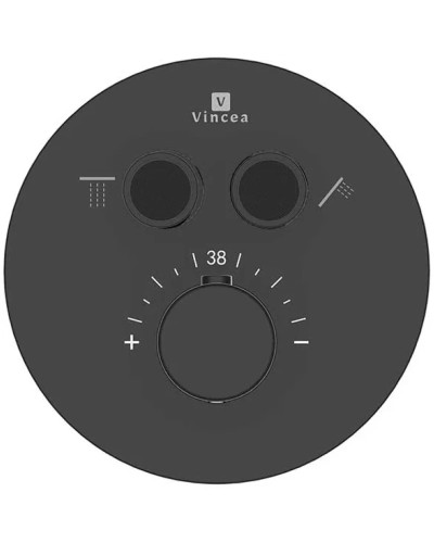Душевой комплект Vincea Inspire VSFW-3I22MT5MB 250 мм, с термостатом, черный матовый