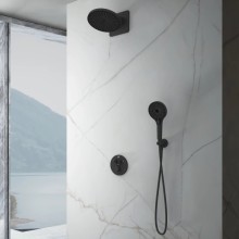 Душевой комплект Vincea Inspire VSFW-3I22MT5MB 250 мм, с термостатом, черный матовый