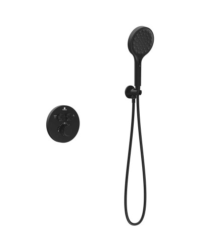 Душевой комплект Vincea Inspire VSFW-3I22MT3MB 300 мм, с термостатом, черный матовый