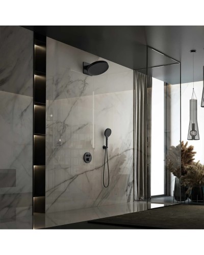 Душевой комплект Vincea Inspire VSFW-3I22MT3MB 300 мм, с термостатом, черный матовый