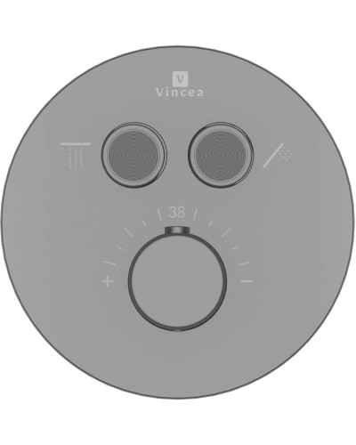 Душевой комплект Vincea Inspire VSFW-3I22MT3GM 300 мм, с термостатом, вороненая сталь