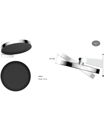 Душевой комплект Vincea Inspire VSFW-3I22MT3CH 300 мм, с термостатом, хром