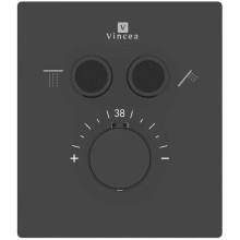 Душевой комплект Vincea Inspire VSFW-3I21MT3MB 300 мм, с термостатом, черный матовый
