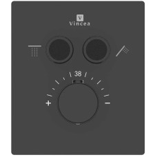 Душевой комплект Vincea Inspire VSFW-3I21MT3MB 300 мм, с термостатом, черный матовый