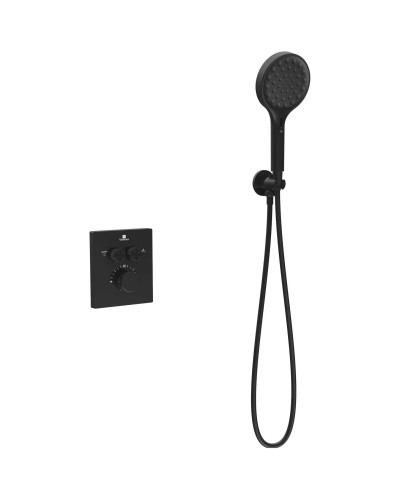 Душевой комплект Vincea Inspire VSFW-3I21MT3MB 300 мм, с термостатом, черный матовый