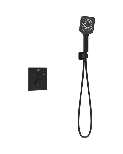 Душевой комплект Vincea Inspire VSFW-3I21MT4MB 320x200 мм, с термостатом, черный матовый