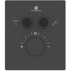Душевой комплект Vincea Inspire VSFW-3I21MT4MB 320x200 мм, с термостатом, черный матовый