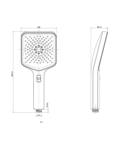 Душевой комплект Vincea Inspire VSFW-3I21MT4MB 320x200 мм, с термостатом, черный матовый