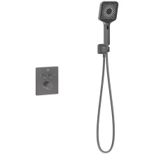 Душевой комплект Vincea Inspire VSFW-3I21MT4GM 320x200 мм, с термостатом, вороненая сталь