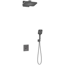 Душевой комплект Vincea Inspire VSFW-3I21MT4GM 320x200 мм, с термостатом, вороненая сталь