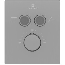 Душевой комплект Vincea Inspire VSFW-3I21MT4GM 320x200 мм, с термостатом, вороненая сталь