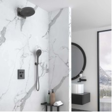 Душевой комплект Vincea Inspire VSFW-3I21MT1GM 247 мм, с термостатом, вороненая сталь