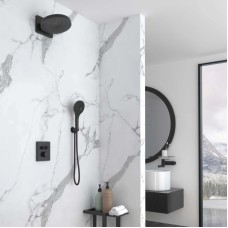 Душевой комплект Vincea Inspire VSFW-3I21MT2MB 300 мм, с термостатом, черный матовый