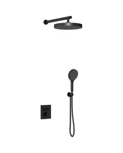 Душевой комплект Vincea Inspire VSFW-3I21MT2MB 300 мм, с термостатом, черный матовый