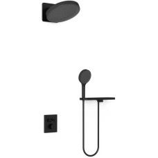 Душевой комплект Vincea Inspire VSFW-3I21MT3RMB 300 мм, с термостатом, черный матовый