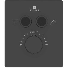 Душевой комплект Vincea Inspire VSFW-3I21MT3RMB 300 мм, с термостатом, черный матовый