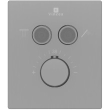 Душевой комплект Vincea Inspire VSFW-3I21MT3RGM 300 мм, с термостатом, вороненая сталь