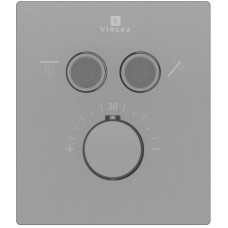 Душевой комплект Vincea Inspire VSFW-3I21MT4RGM 320x200 мм, с термостатом, вороненая сталь