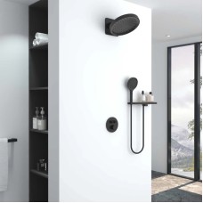 Душевой комплект Vincea Inspire VSFW-3I22MT3RMB 300 мм, с термостатом, черный матовый