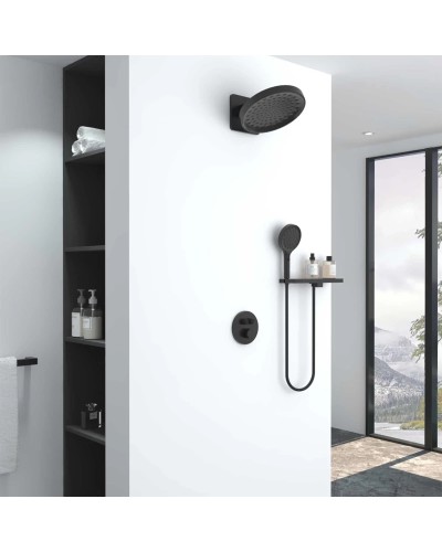 Душевой комплект Vincea Inspire VSFW-3I22MT3RMB 300 мм, с термостатом, черный матовый