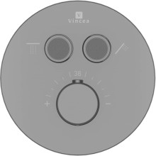 Душевой комплект Vincea Inspire VSFW-3I22MT3RGM 300 мм, с термостатом, вороненая сталь