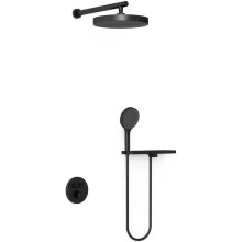 Душевой комплект Vincea Inspire VSFW-3I22MT2RMB 300 мм, с термостатом, черный матовый