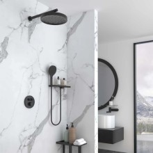 Душевой комплект Vincea Inspire VSFW-3I22MT2RMB 300 мм, с термостатом, черный матовый