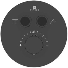 Душевой комплект Vincea Inspire VSFW-3I22MT2RMB 300 мм, с термостатом, черный матовый