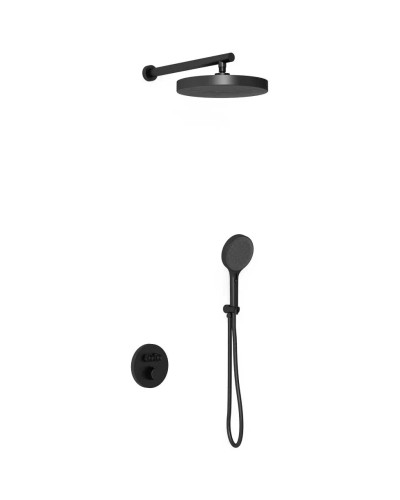 Душевой комплект Vincea Inspire VSFW-3I22MT2MB 300 мм, с термостатом, черный матовый