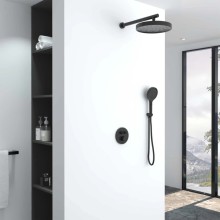 Душевой комплект Vincea Inspire VSFW-3I22MT2MB 300 мм, с термостатом, черный матовый