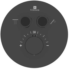 Душевой комплект Vincea Inspire VSFW-3I22MT2MB 300 мм, с термостатом, черный матовый