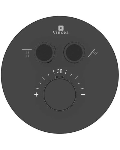 Душевой комплект Vincea Inspire VSFW-3I22MT2MB 300 мм, с термостатом, черный матовый