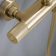 Душевая система Vincea Desire VSFS-1D0TBG 250 мм, с термостатом, золотой матовый