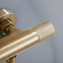 Душевая система Vincea Desire VSFS-1D0TBG 250 мм, с термостатом, золотой матовый