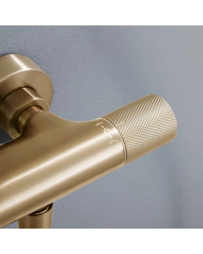 Душевая система Vincea Desire VSFS-1D0TBG 250 мм, с термостатом, золотой матовый