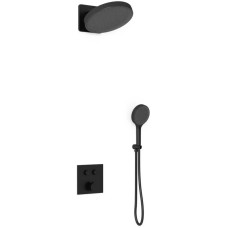 Душевой комплект Vincea VSFW-421I3MB 300 мм, со смесителем, черный матовый