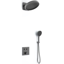 Душевой комплект Vincea VSFW-421I3GM 300 мм, со смесителем, вороненая сталь